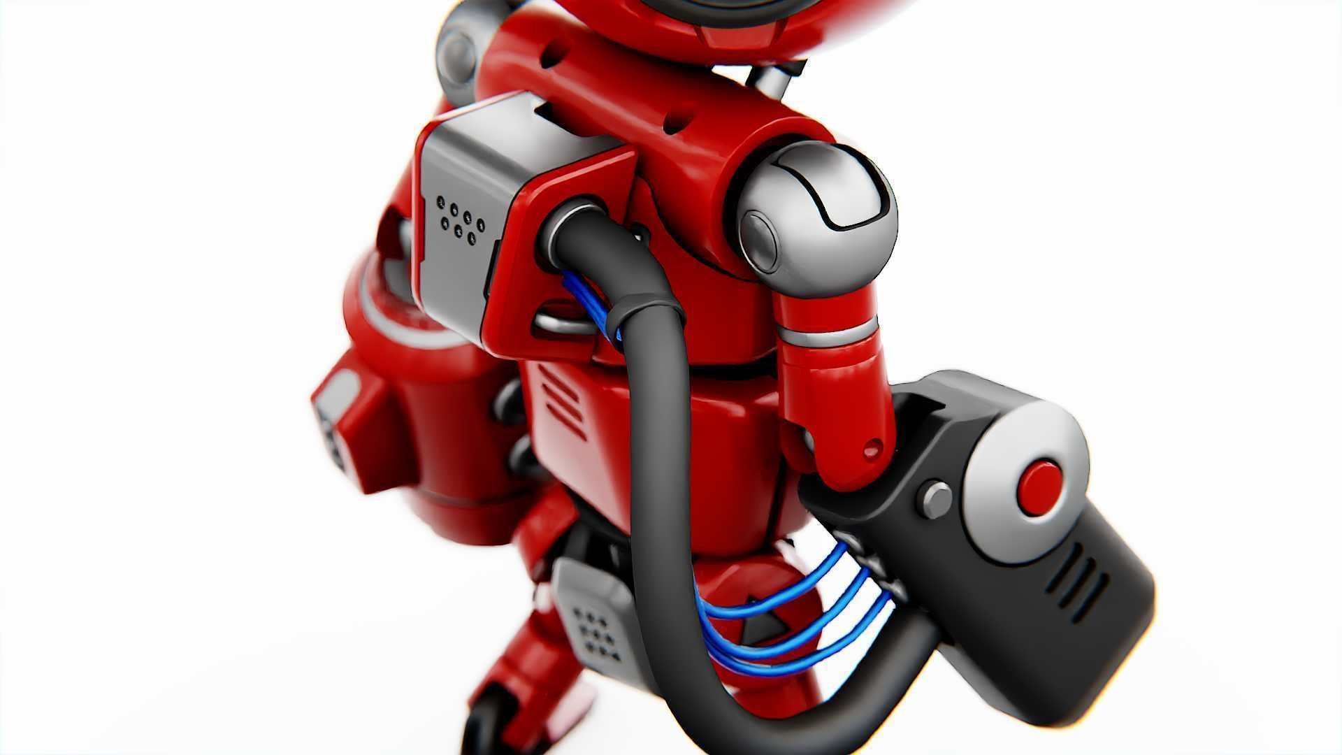 INDUSTRIAL BOT V-2  RIGGED 3D model_15