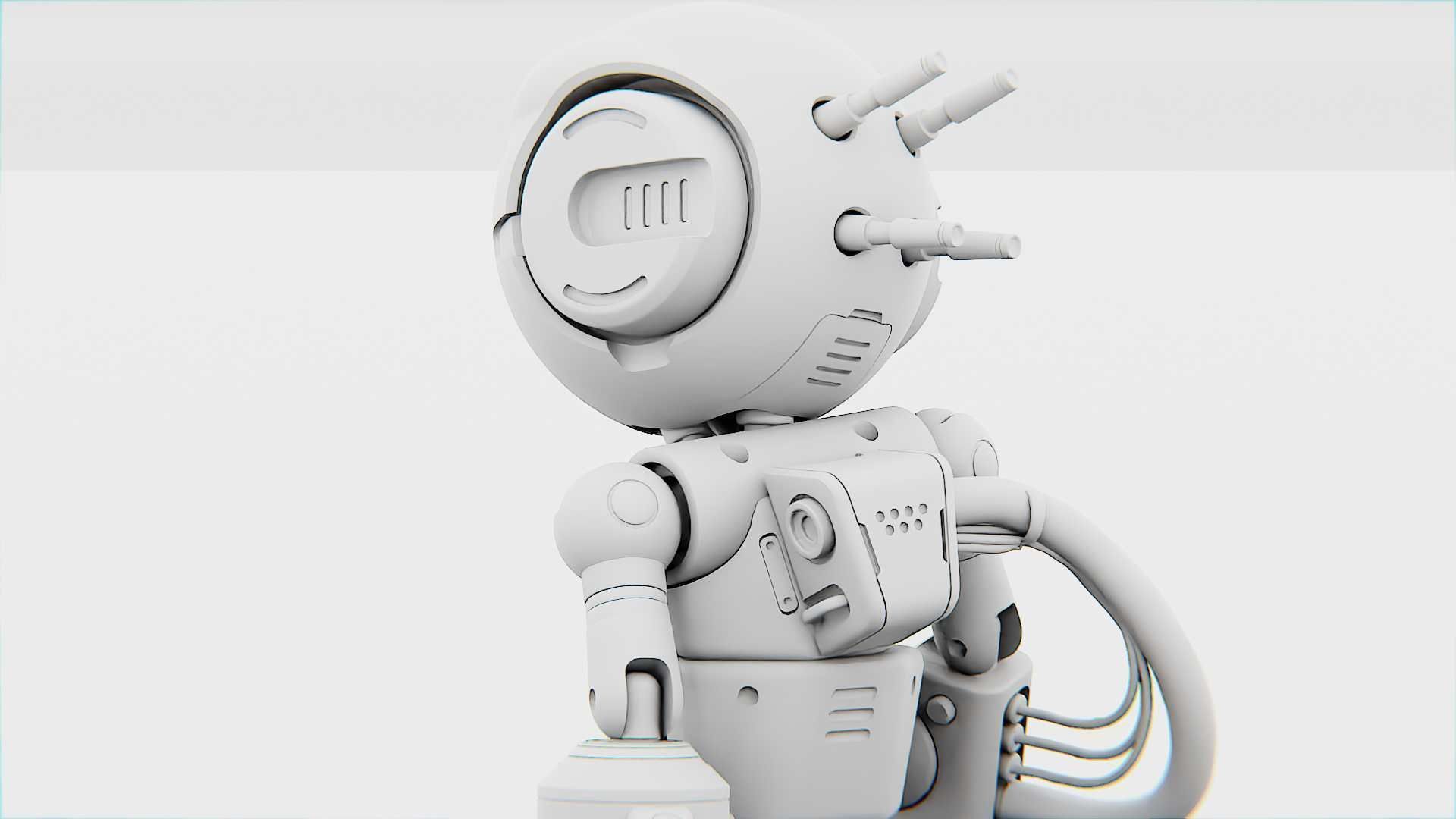 INDUSTRIAL BOT V-2  RIGGED 3D model_31