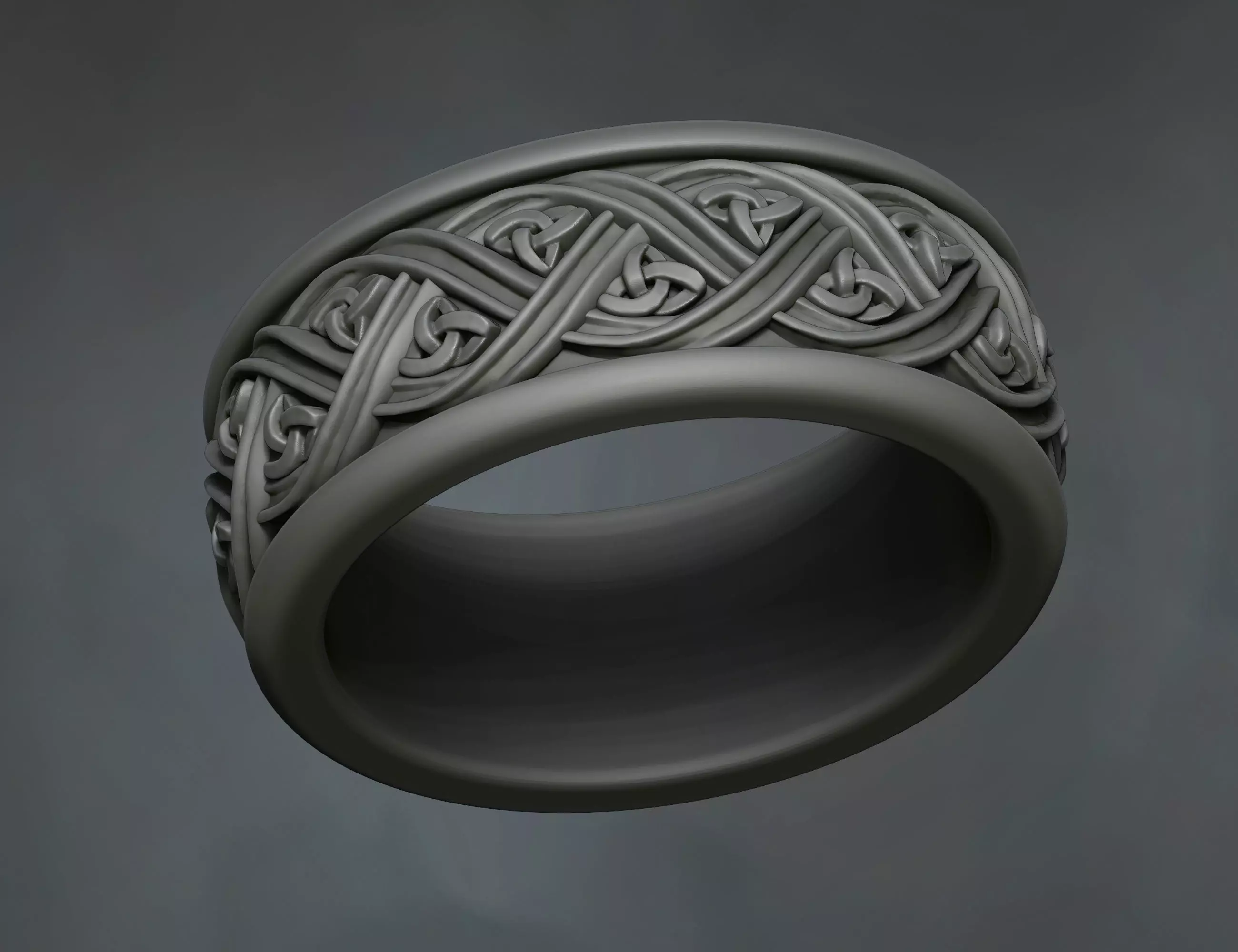 celtic designer ring 3D print model_0