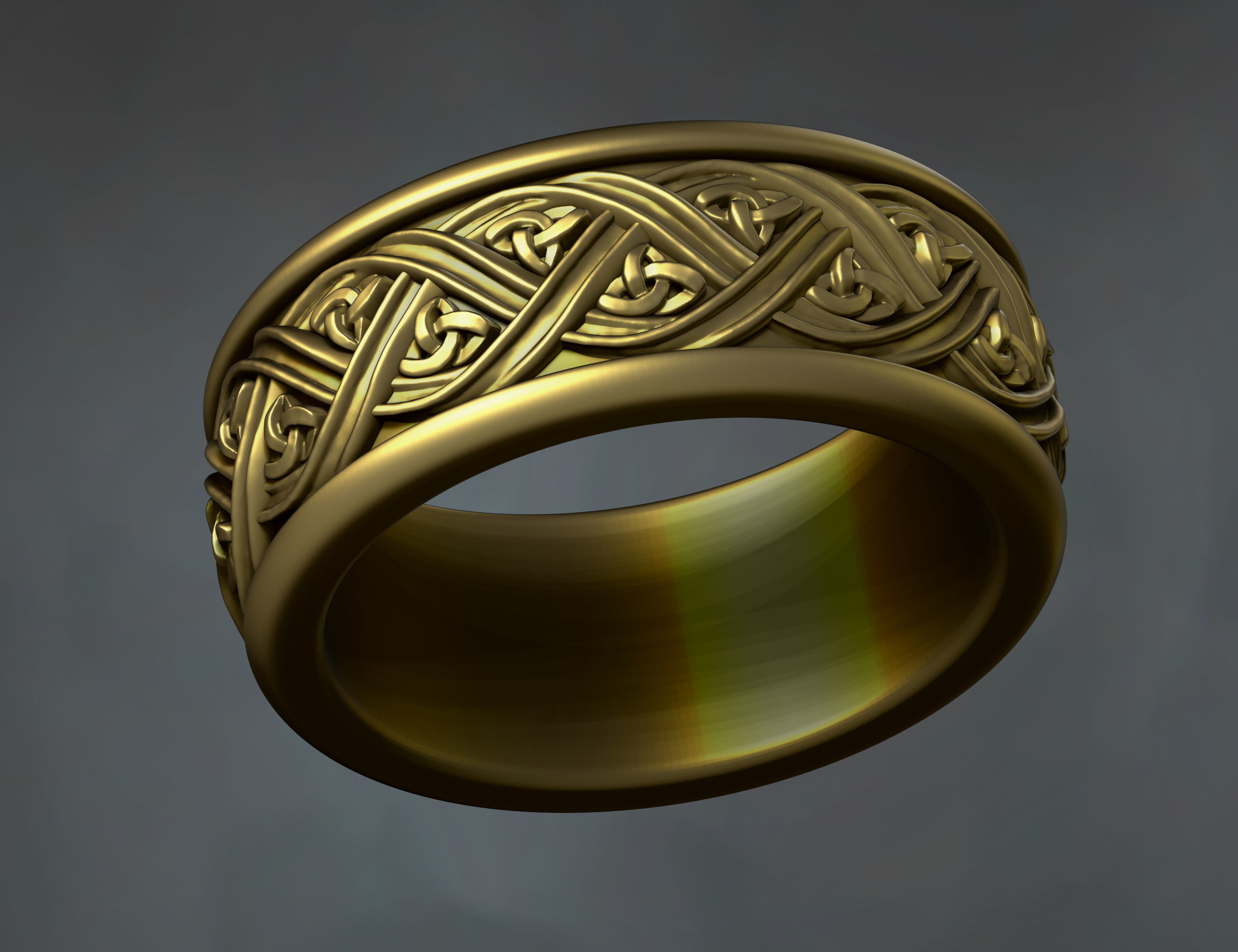 celtic designer ring 3D print model_1