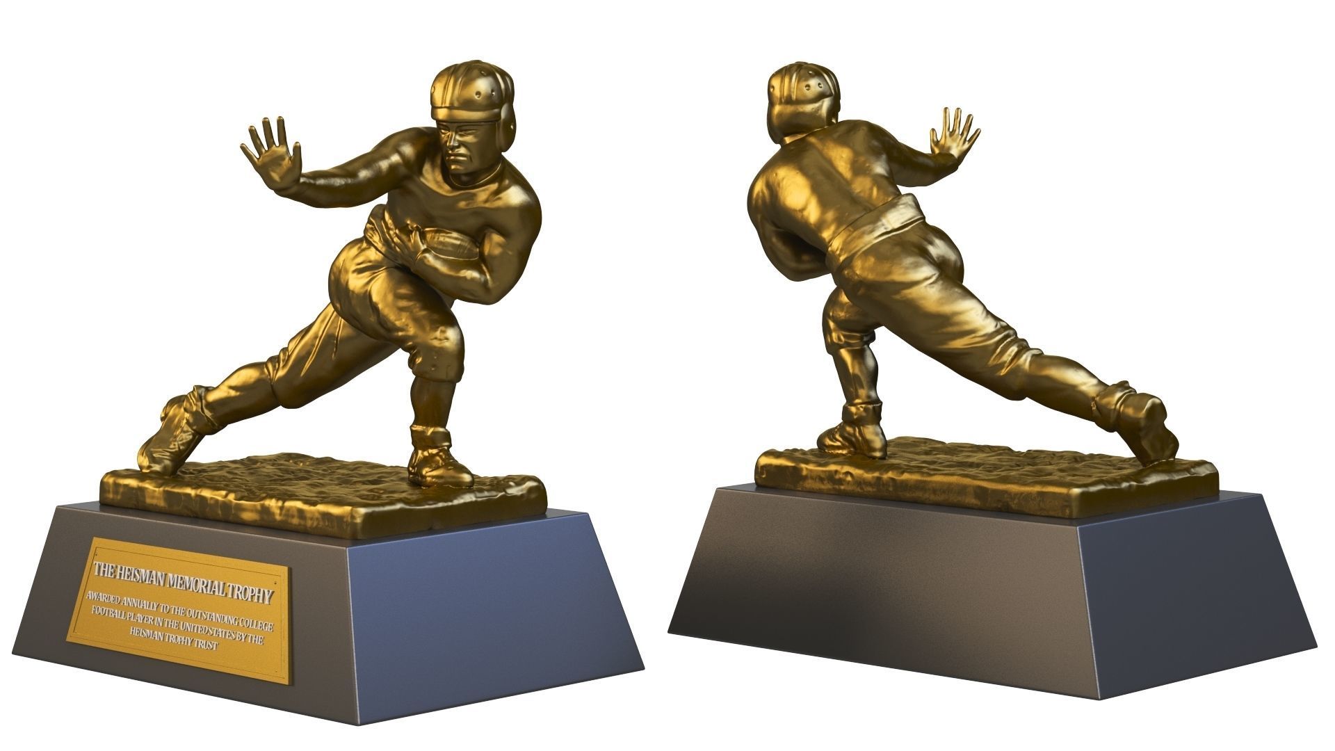 Heisman Memorial Trophy 3D print model_1