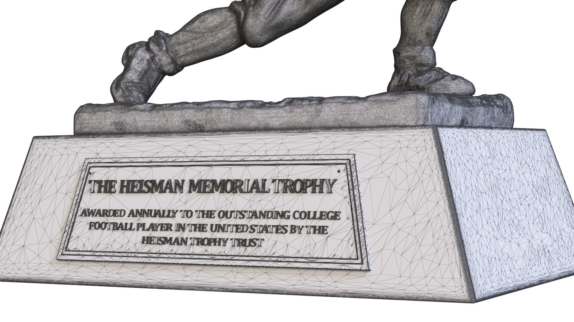 Heisman Memorial Trophy 3D print model_11