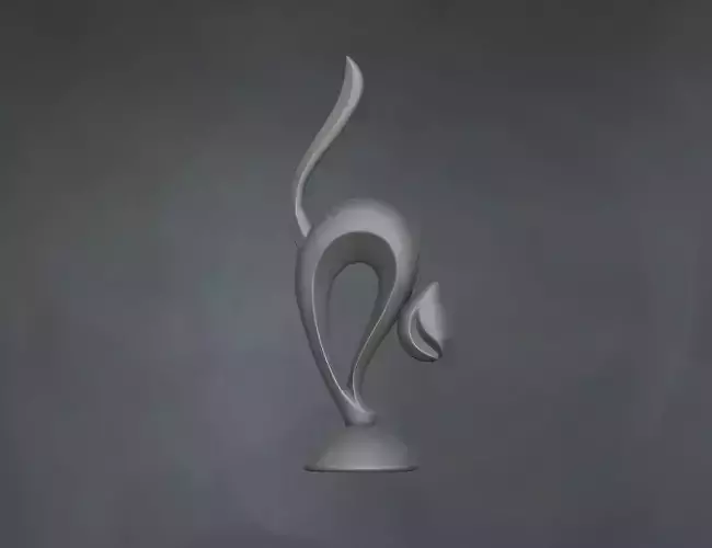 cat sculpture tabletop