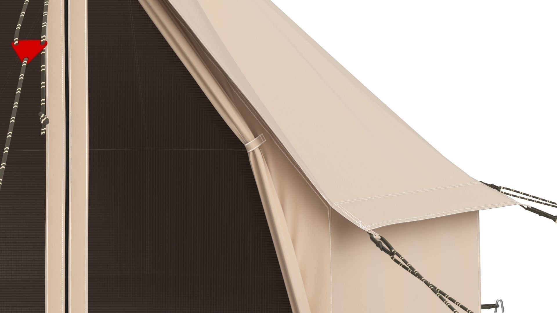 Canvas Camping Bell Tent 3D model_4