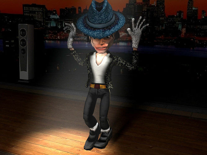 Jackson michael Low-poly 3D model