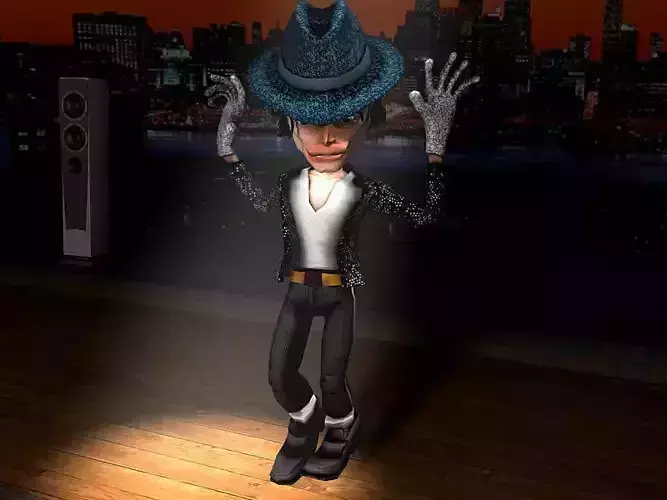 Jackson michael Low-poly 3D model