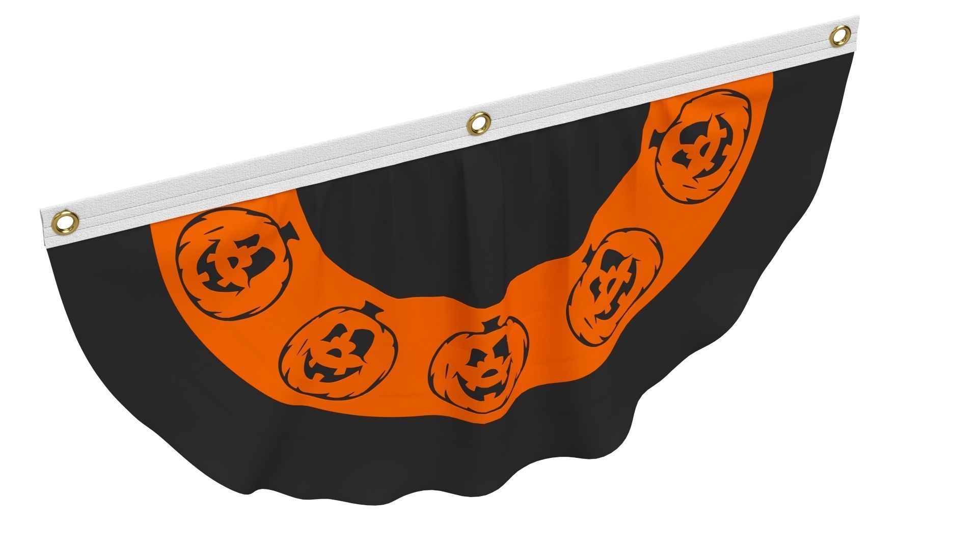 Halloween Flag Bunting Set 3D model_7