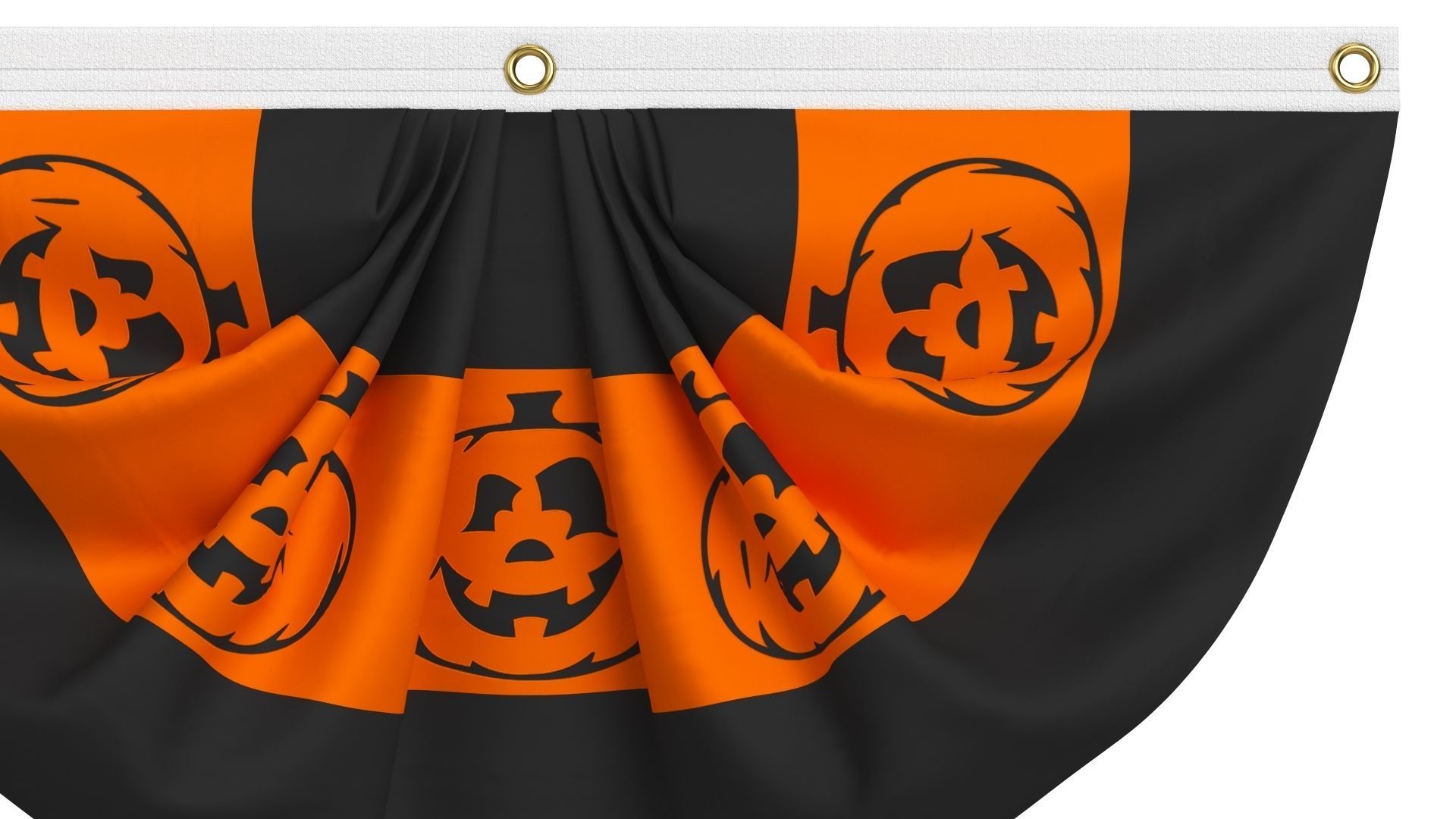 Halloween Flag Bunting Set 3D model_11