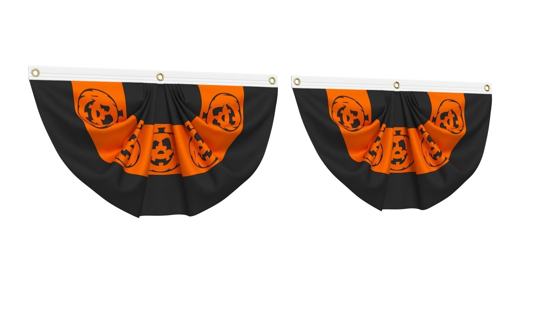 Halloween Flag Bunting Set 3D model_23