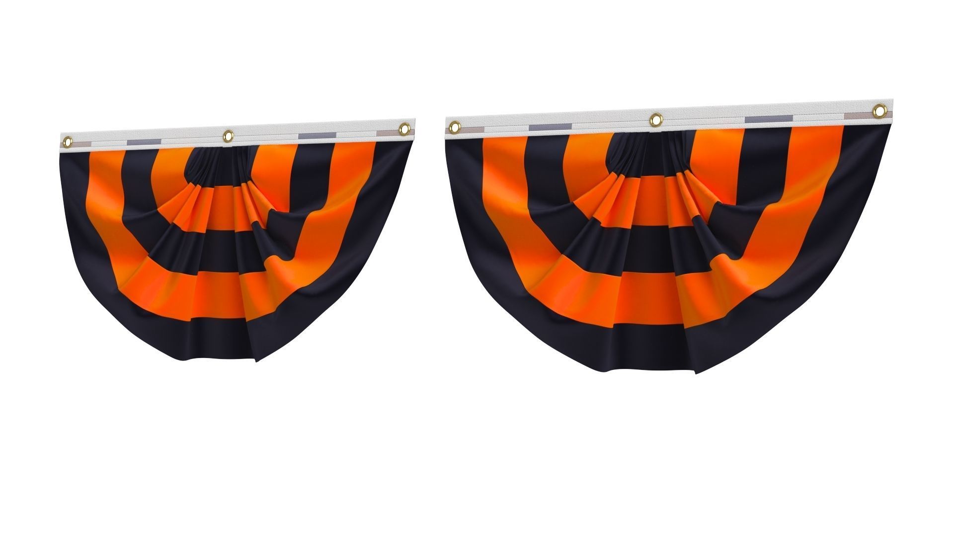 Halloween Flag Bunting Set 3D model_22