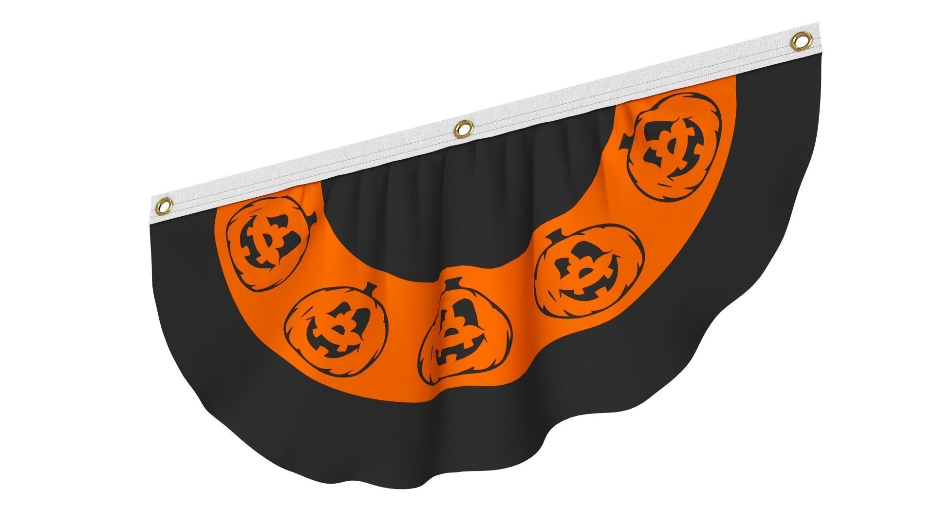 Halloween Flag Bunting Set 3D model_15