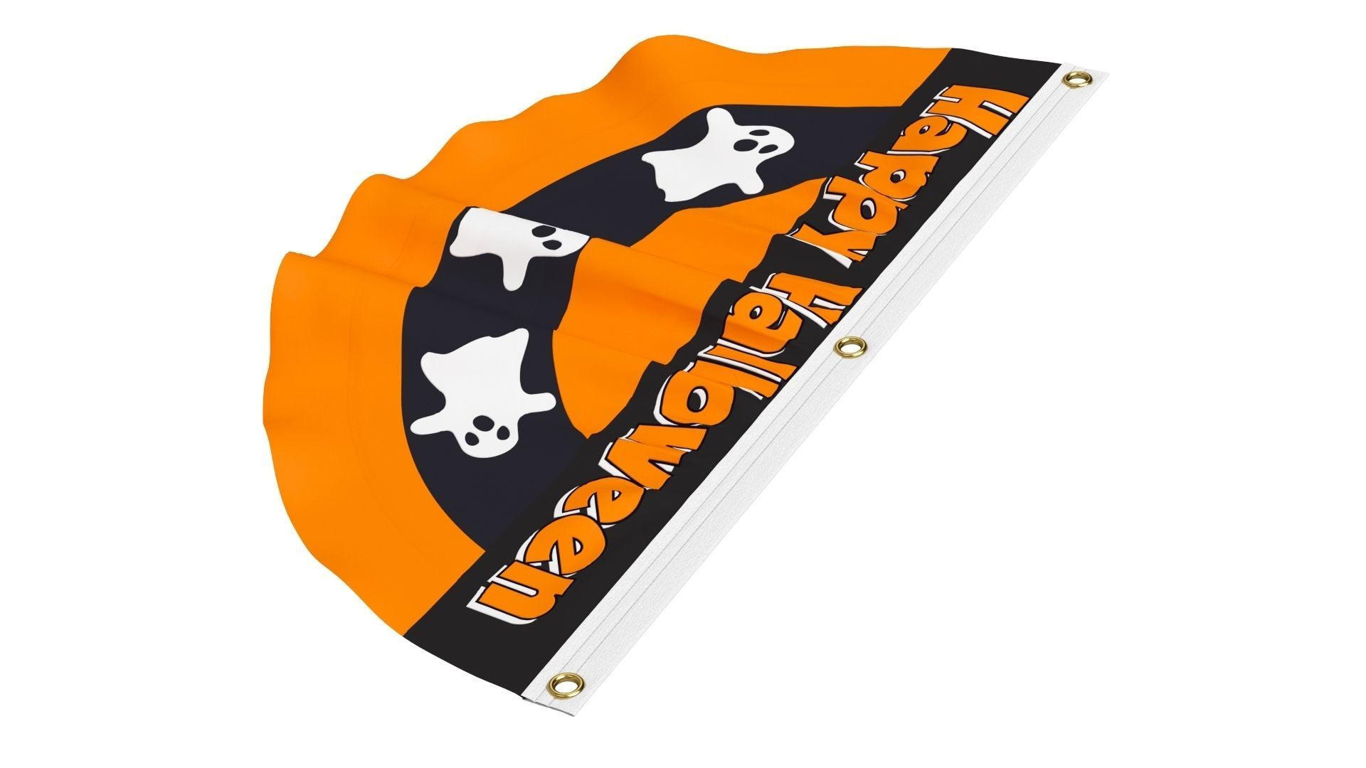 Halloween Flag Bunting Set 3D model_18