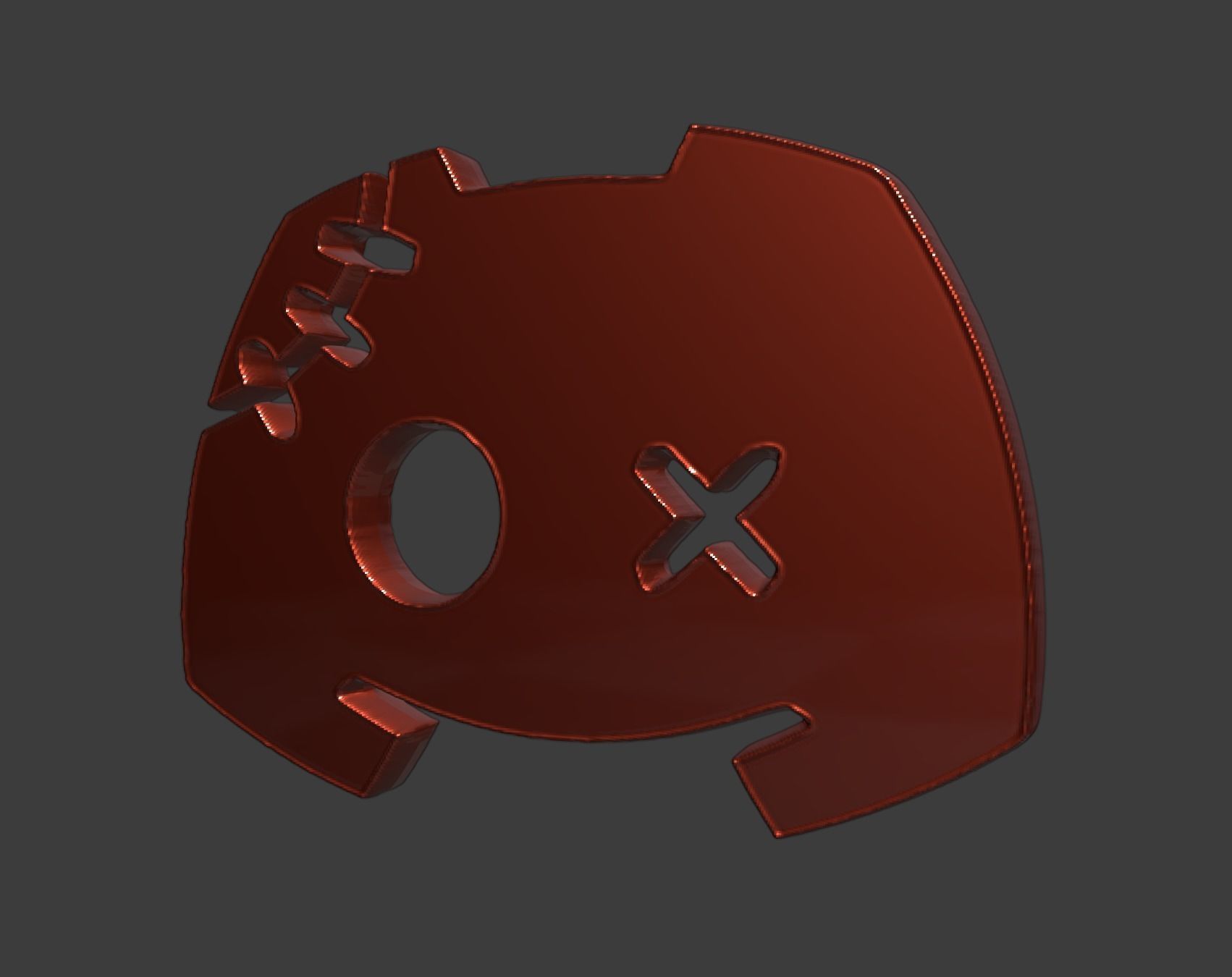 Discord Logo 3D 3D model_1