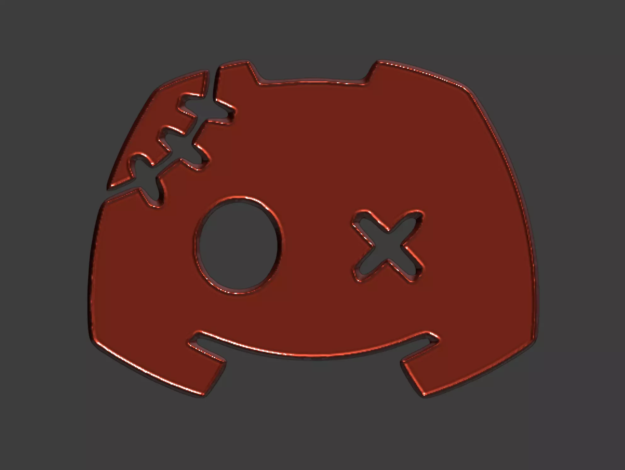 Discord Logo 3D 3D model_0
