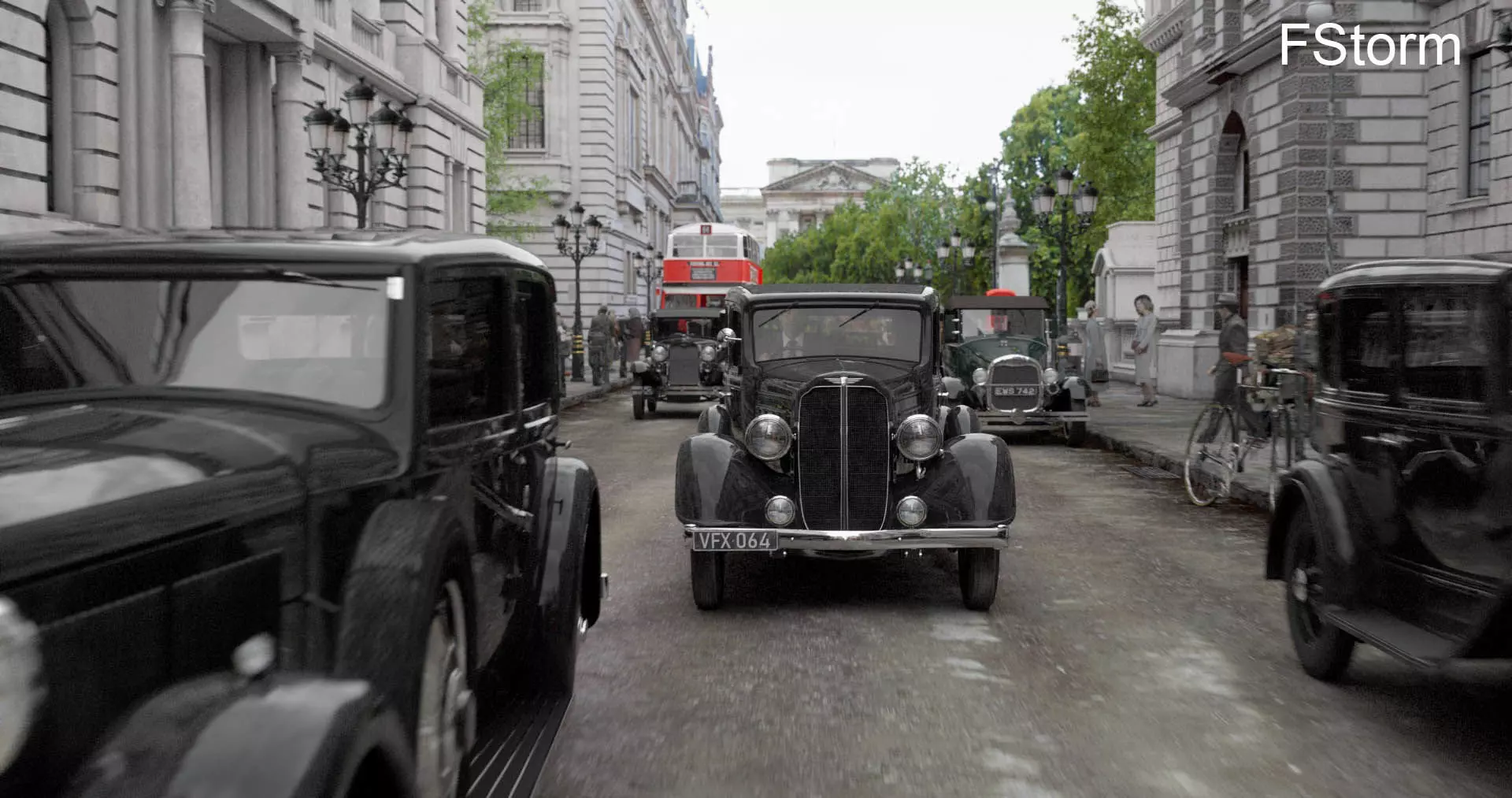 London street 1939    VRay and  FStorm 3D model_0