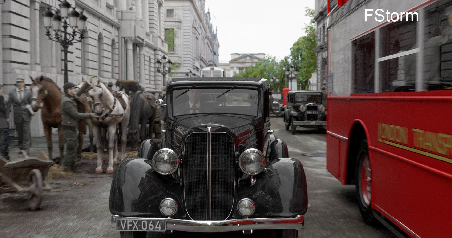 London street 1939    VRay and  FStorm 3D model_1