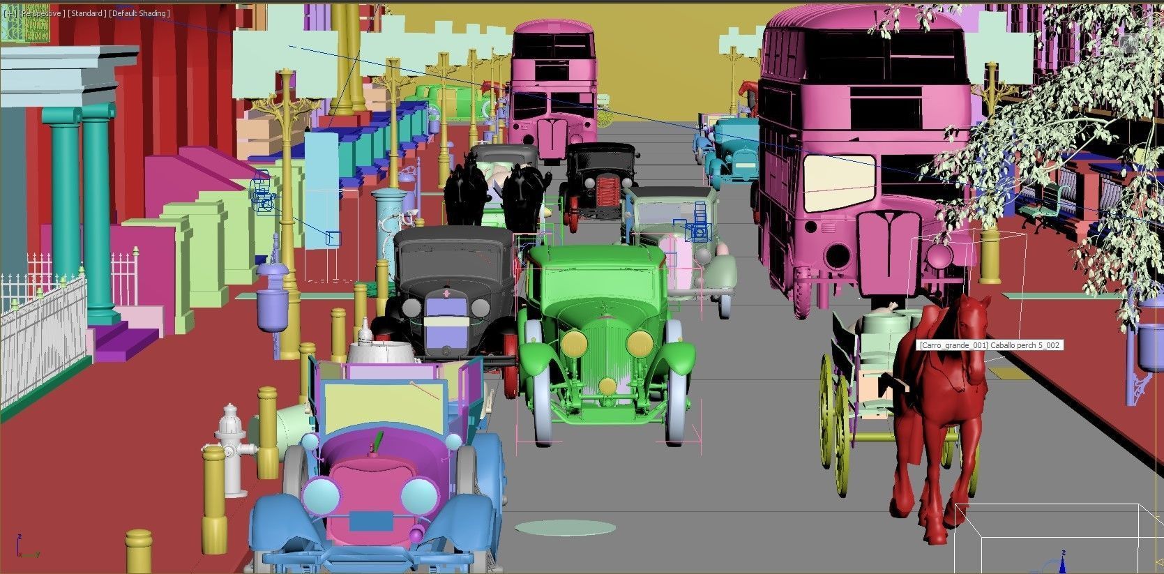 London street 1939    VRay and  FStorm 3D model_7