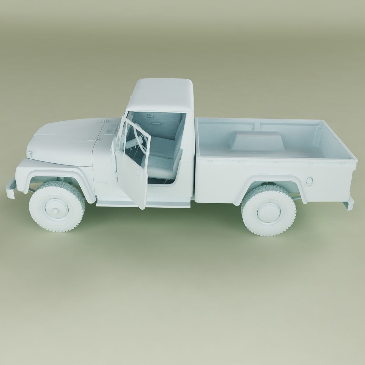 Jeep CJ-10 Pick Up 3D model_12