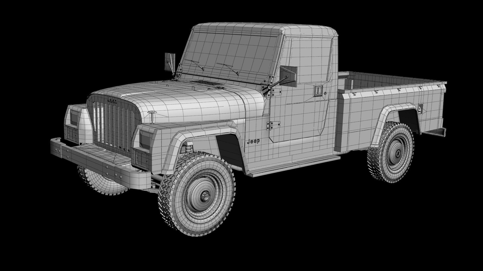 Jeep CJ-10 Pick Up 3D model_16