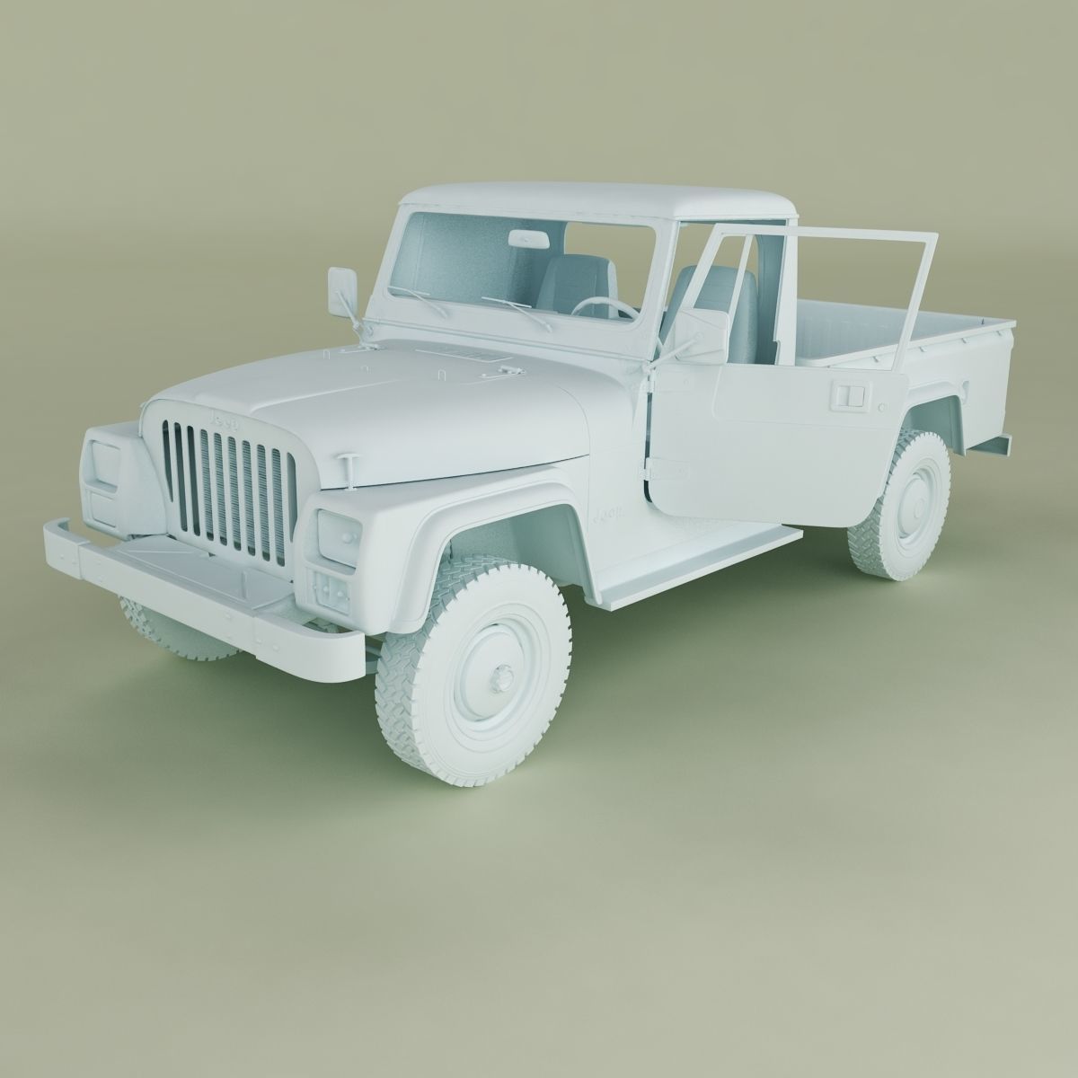 Jeep CJ-10 Pick Up 3D model_11
