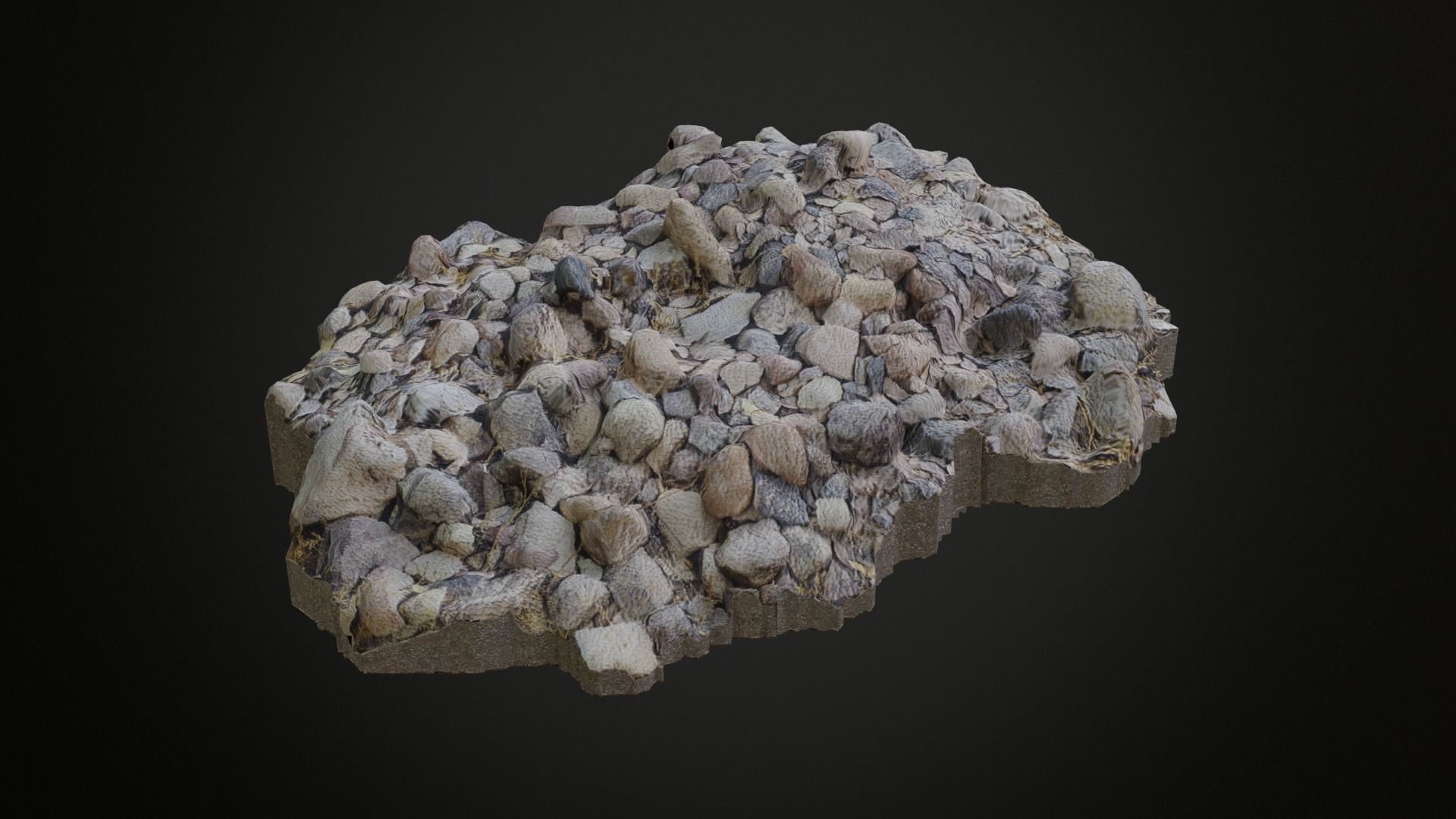 Piles of rock Free 3D model_4