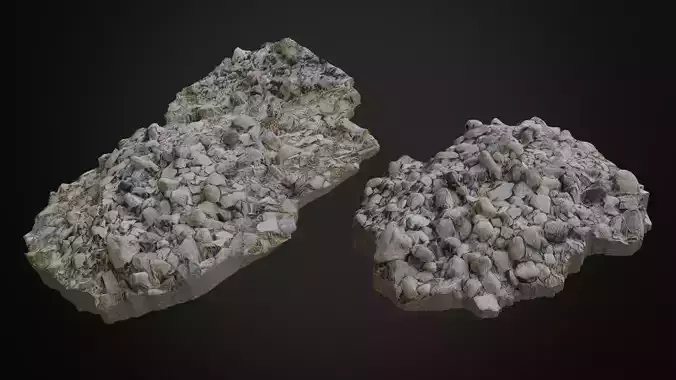 Piles of rock Free 3D model