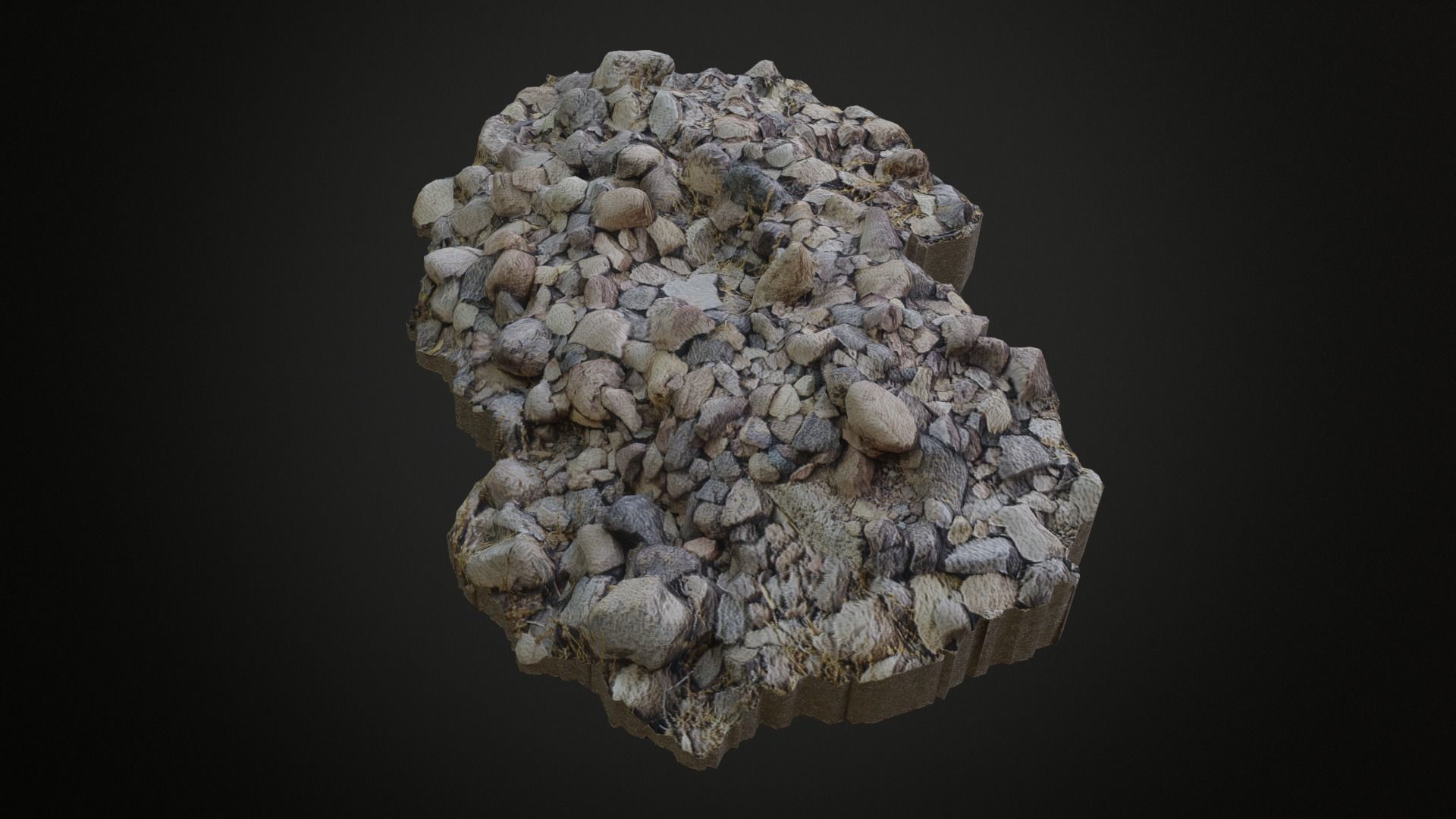 Piles of rock Free 3D model_3