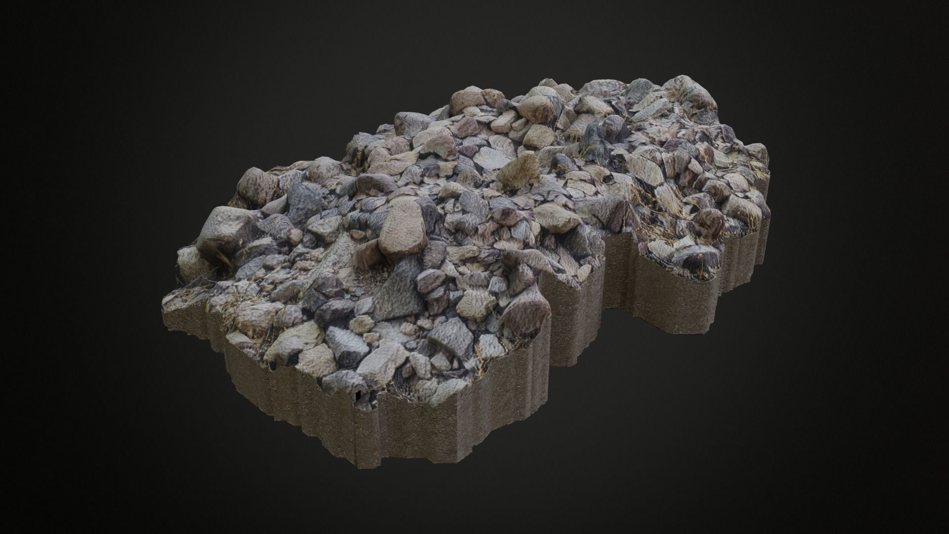 Piles of rock Free 3D model_2