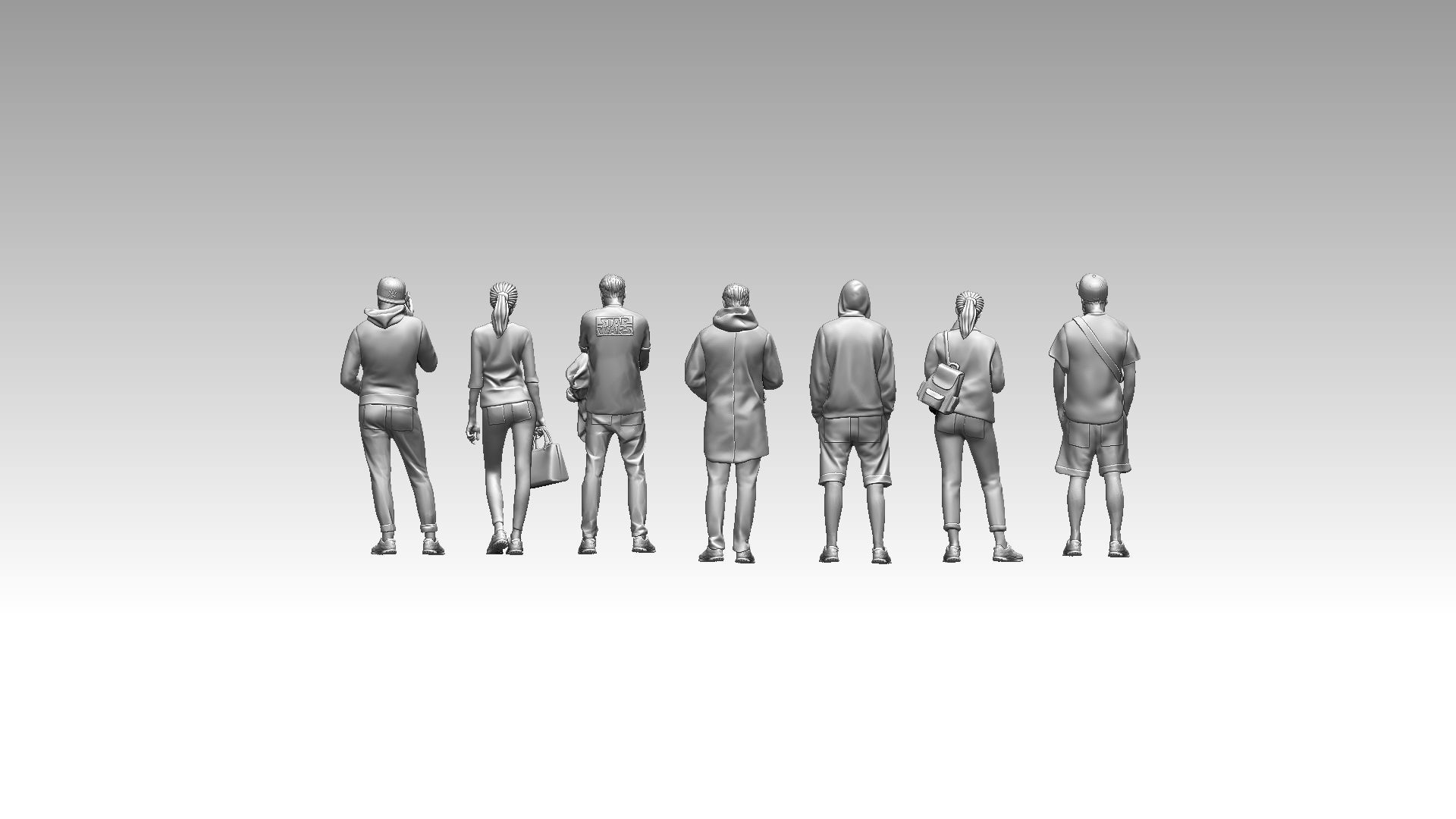 young people  3D print model_8