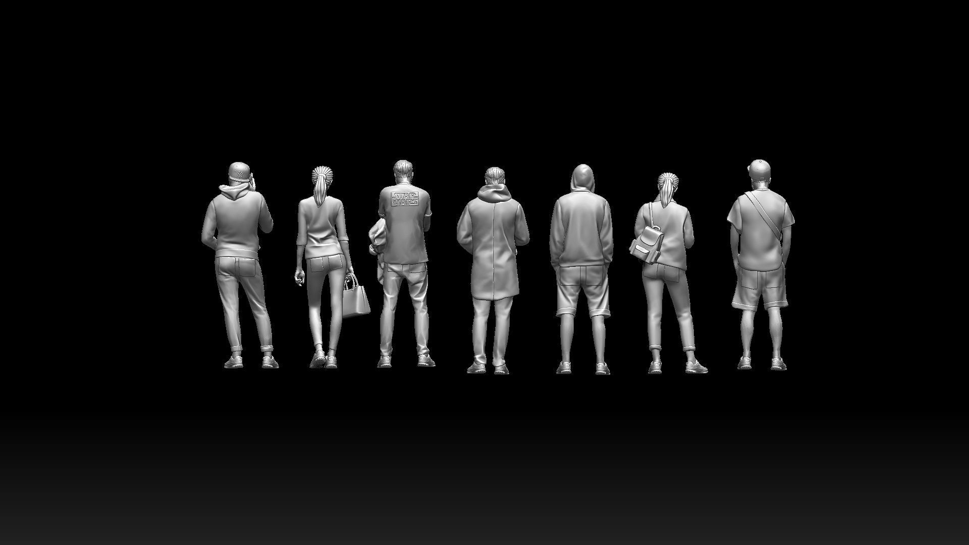 young people  3D print model_4