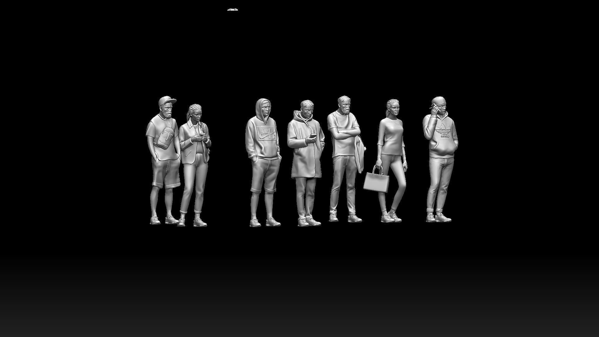 young people  3D print model_1