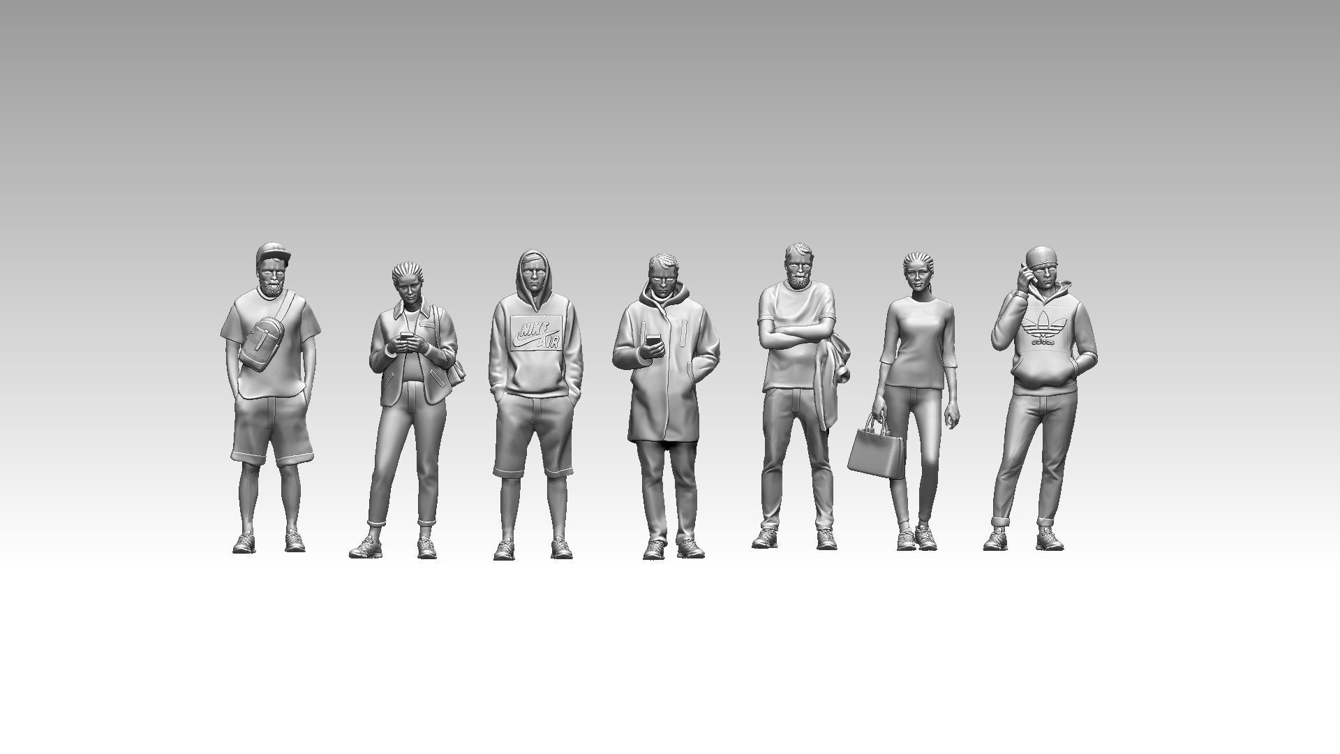 young people  3D print model_10