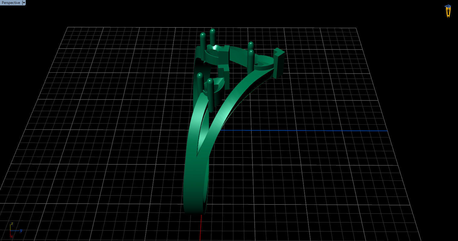 Ring with 3 pear gemstone 3D print model_39