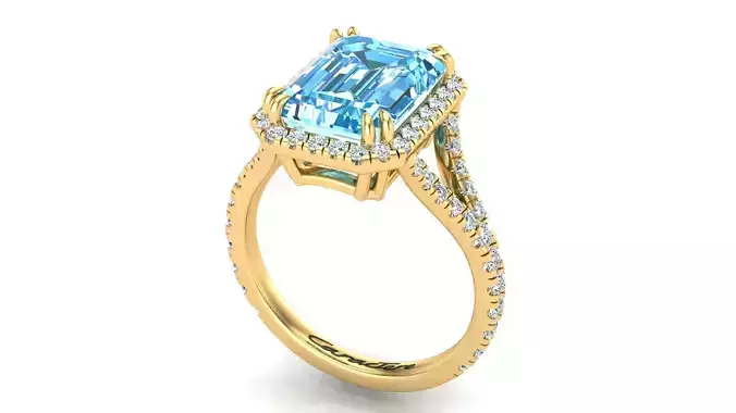 Engagement Ring With Emerald Stone