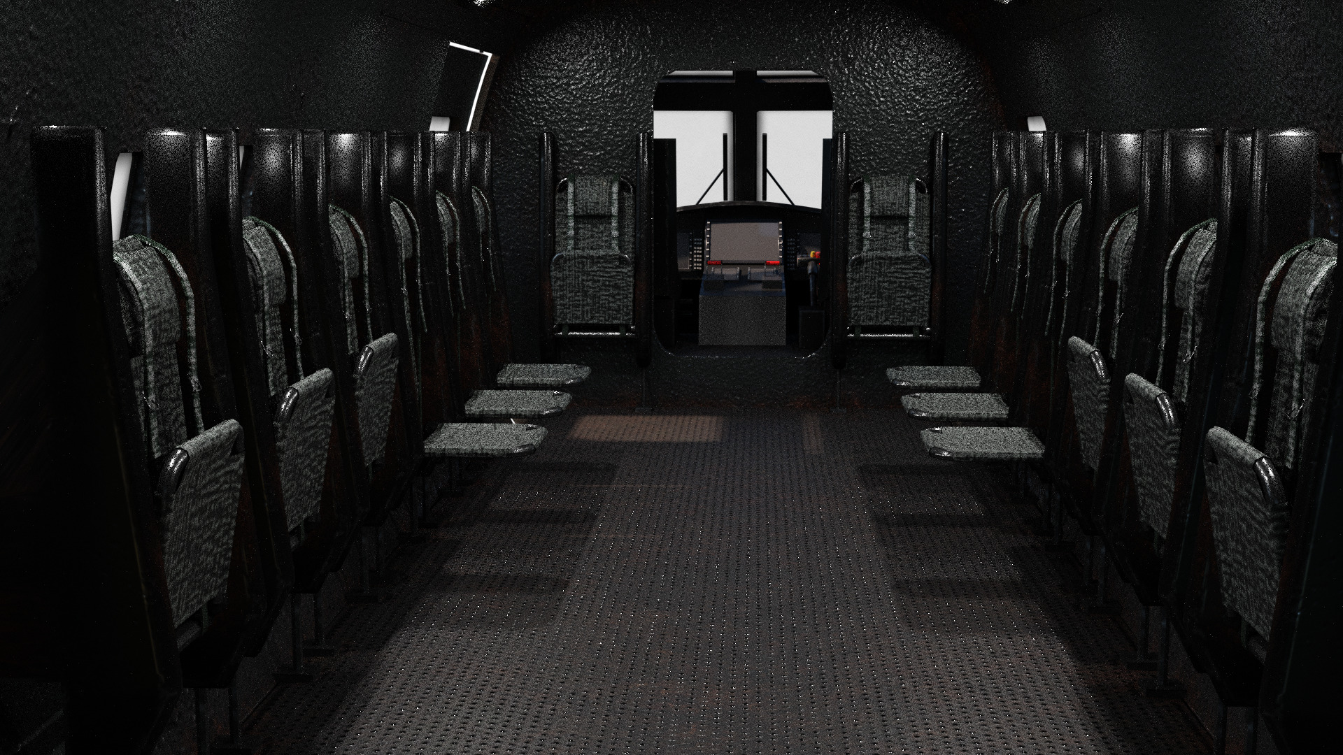 PBR Chinese Z-8L helicopter with Wide body Z8L Low-poly 3D model_15