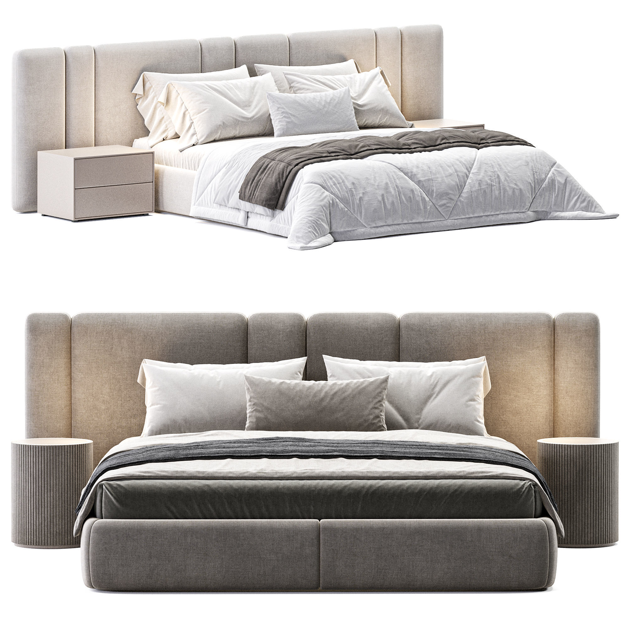 Hollis Bed By Thehighwall Low-poly 3D model_1