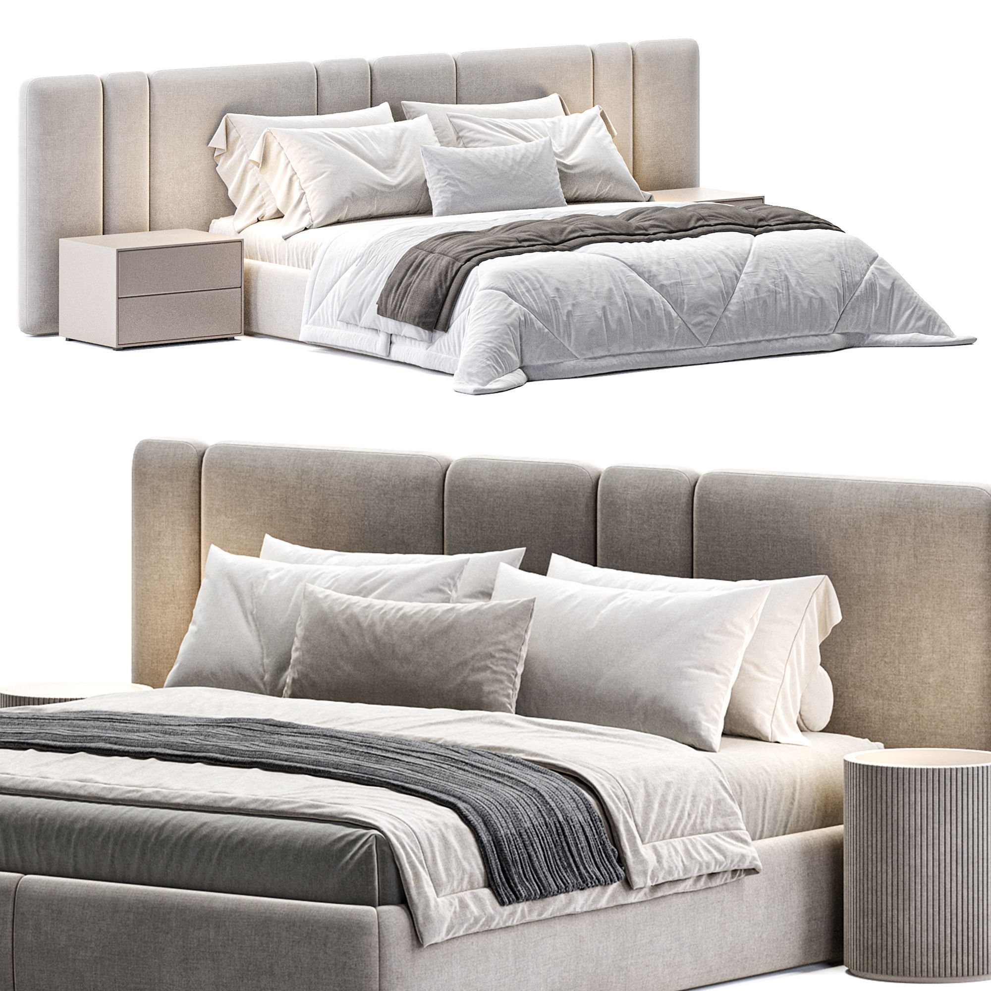 Hollis Bed By Thehighwall Low-poly 3D model_2