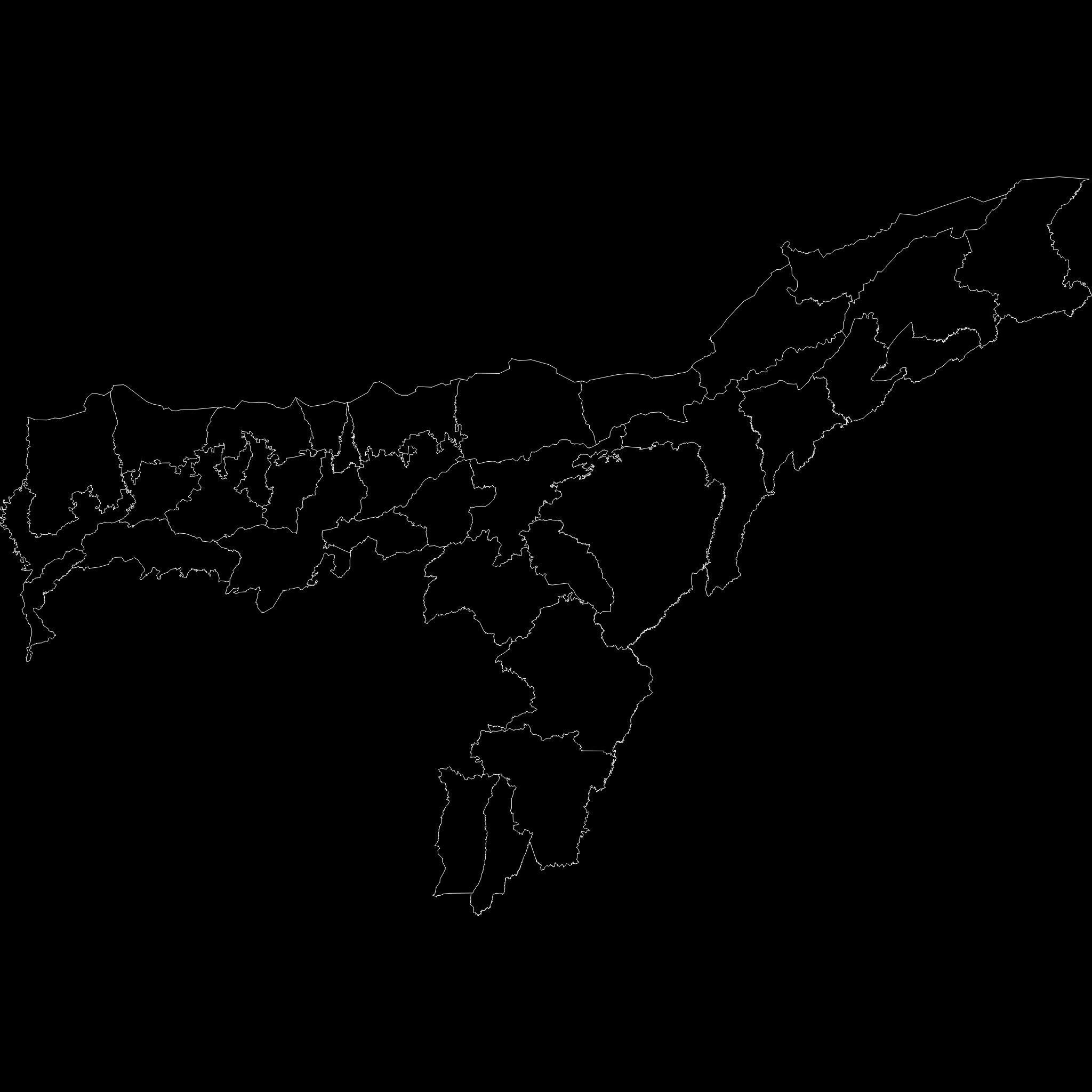Assam  India map region 3D model geography political geographic 3D model_10