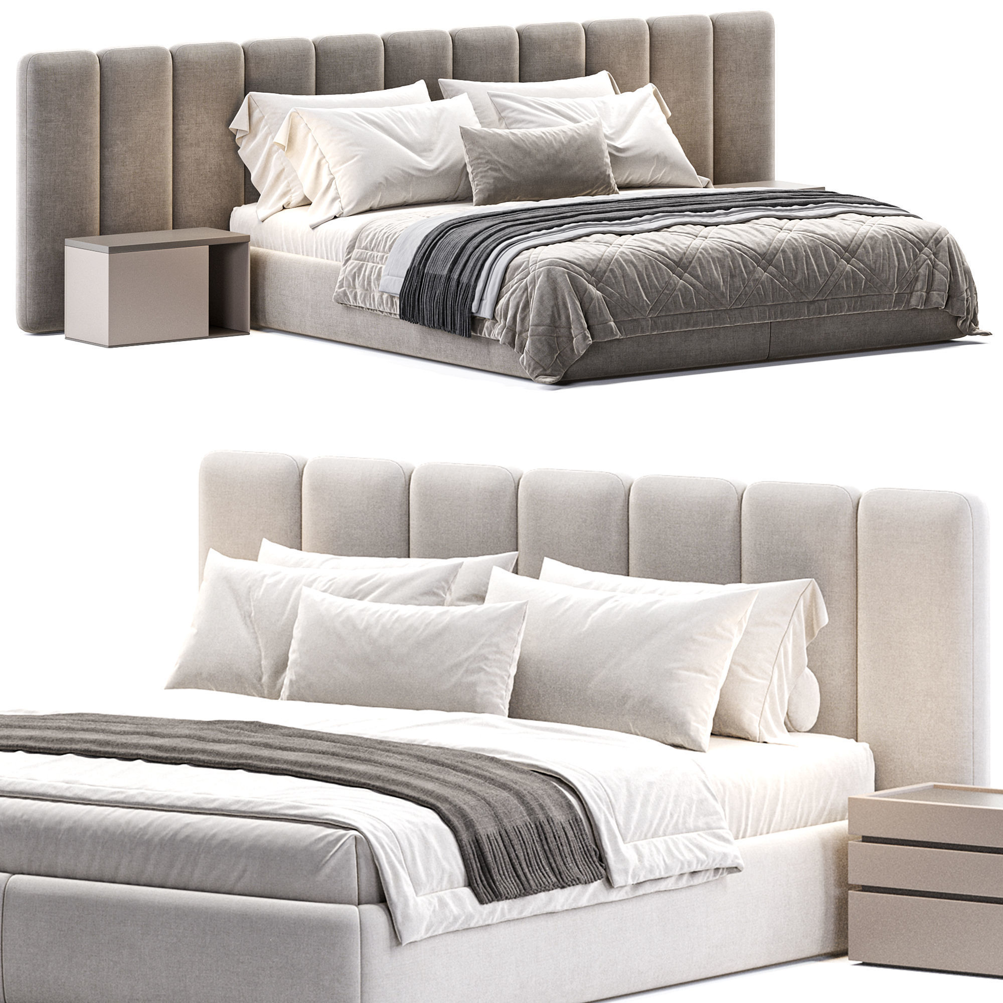 Velalla Bed By Thehighwall Low-poly 3D model_3