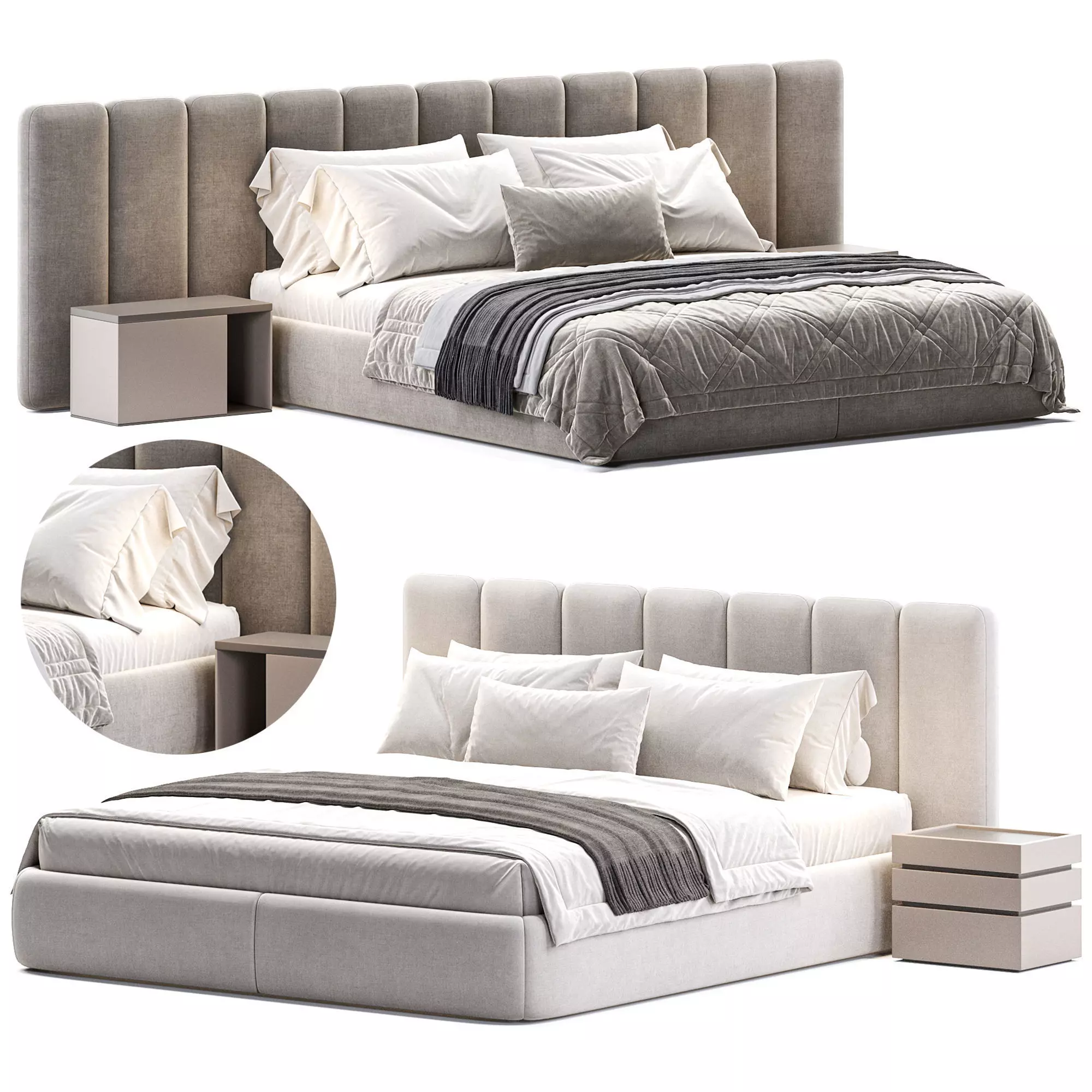 Velalla Bed By Thehighwall Low-poly 3D model_0