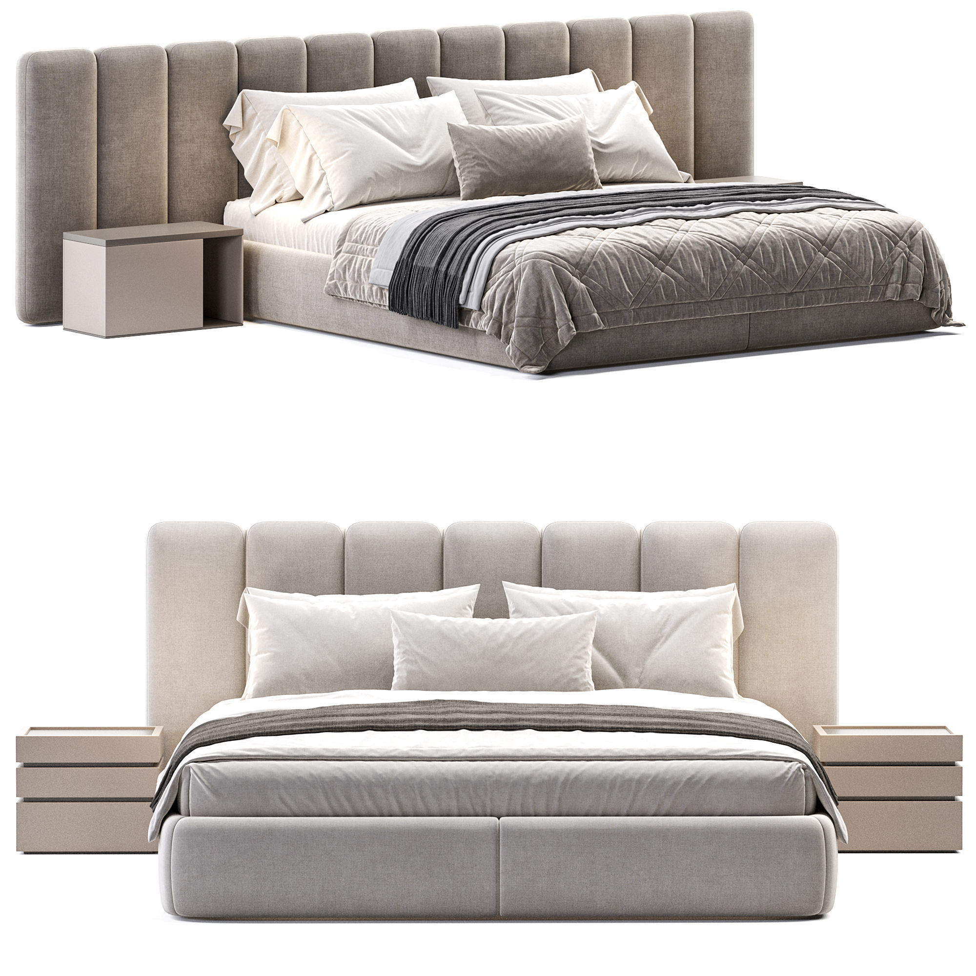 Velalla Bed By Thehighwall Low-poly 3D model_1