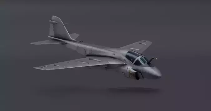 a6 fighter jet - blender Low-poly 3D model