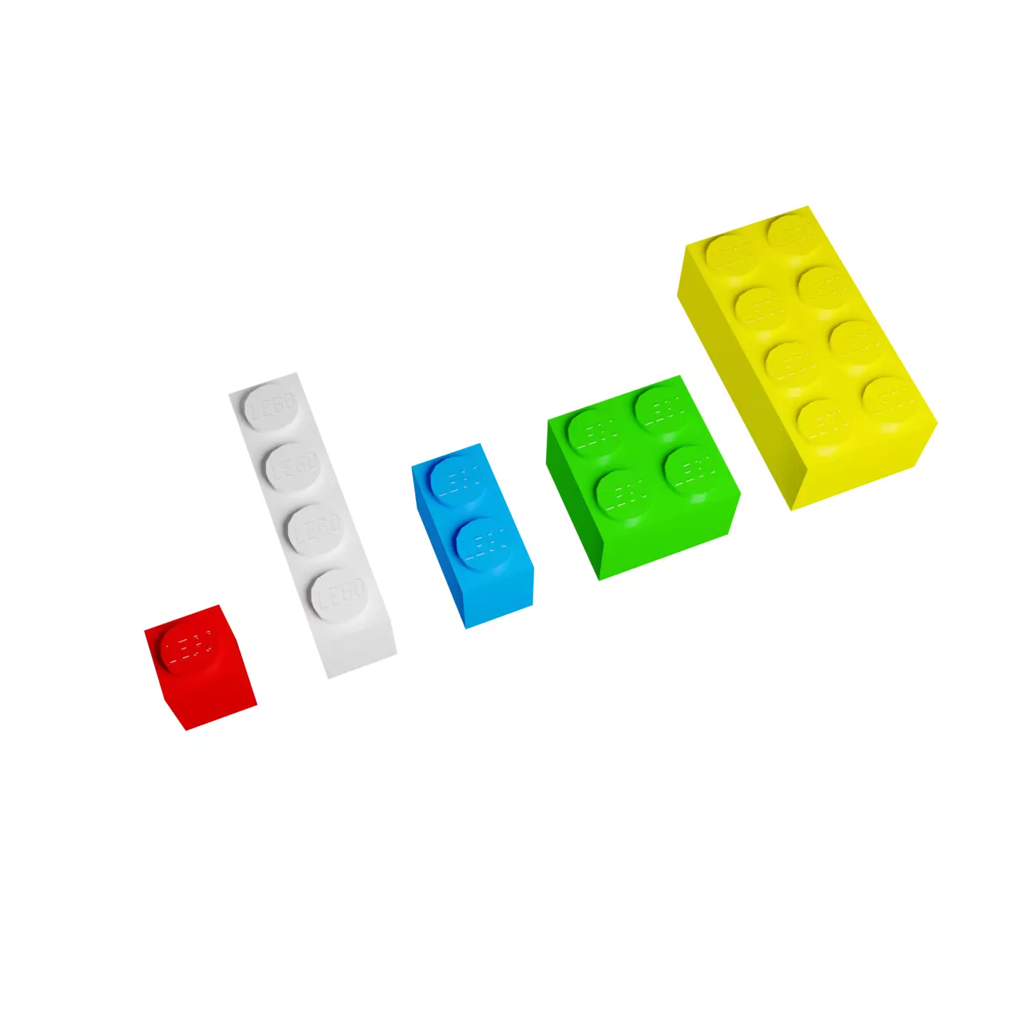 Lego Bricks Free low-poly 3D model