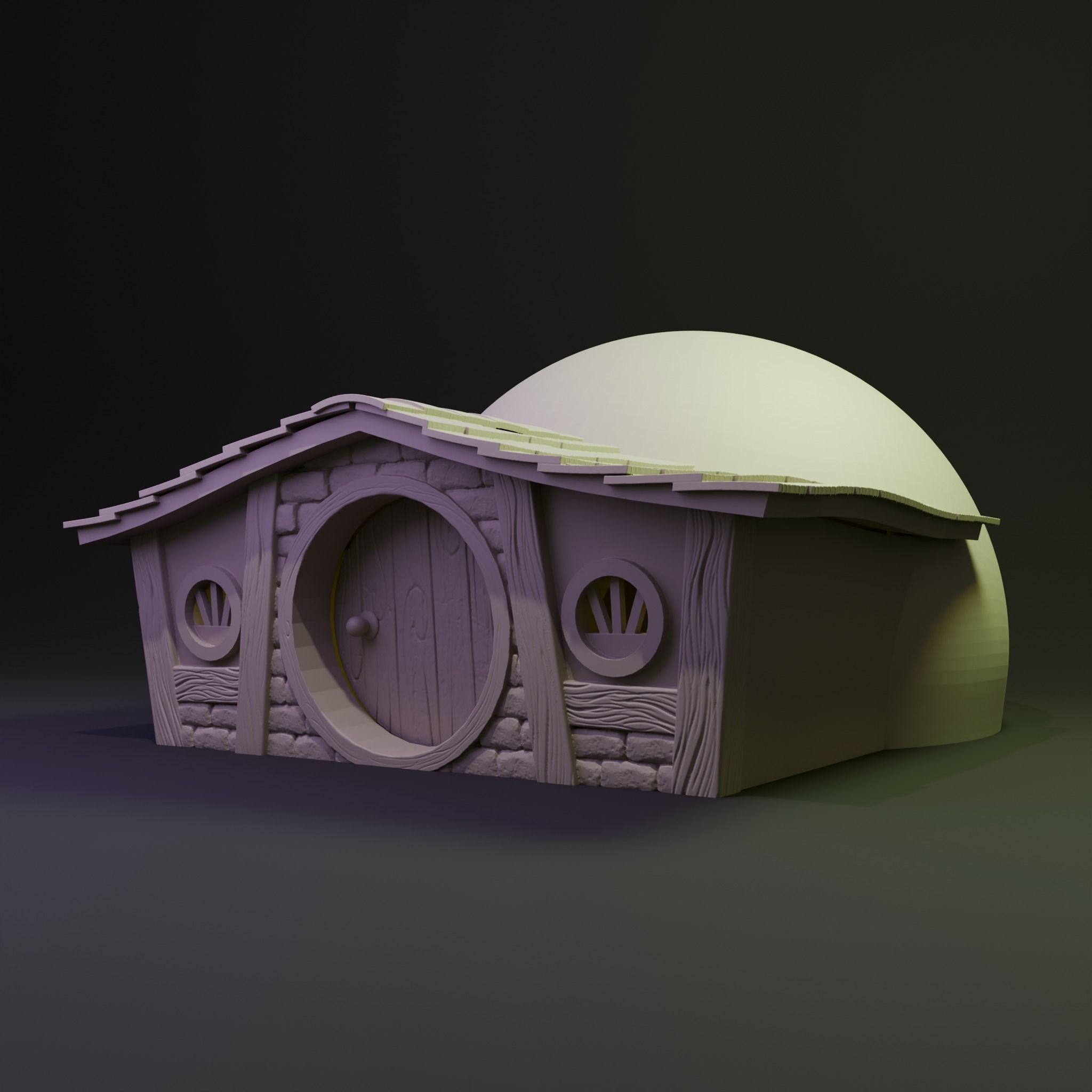 Hobbit house 3D print model_1