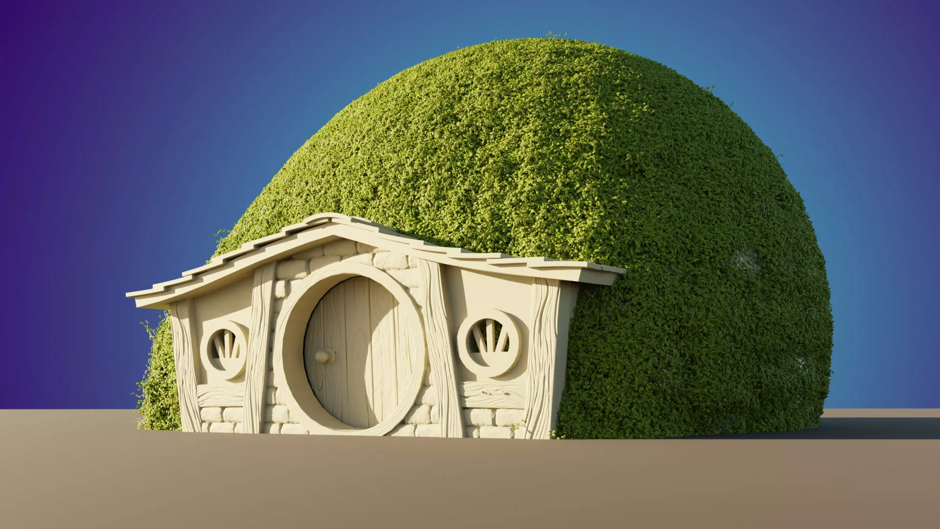 Hobbit house 3D print model_0