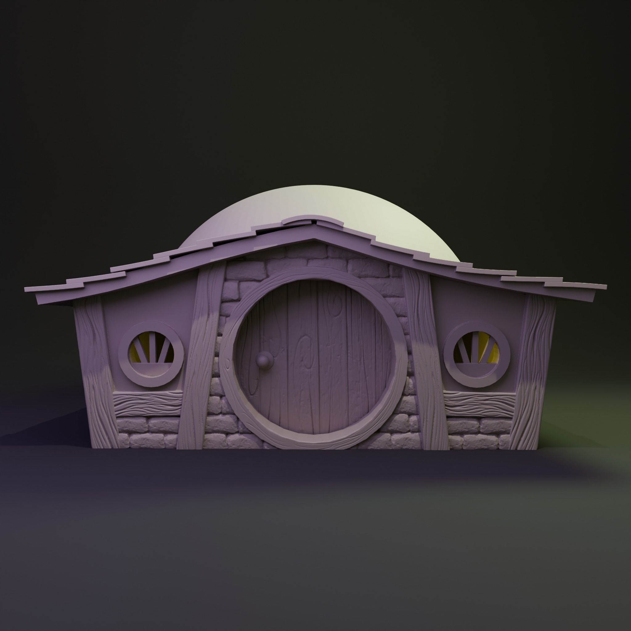 Hobbit house 3D print model_2