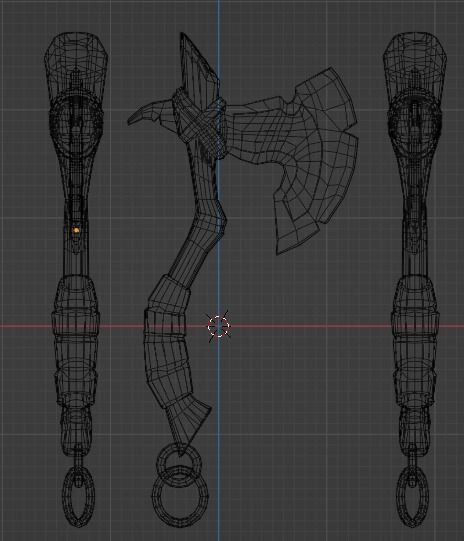 Game ready Axe Free low-poly 3D model_8