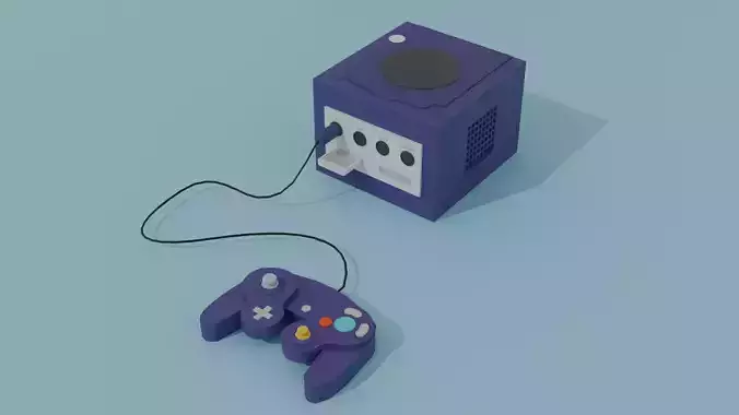 Nintendo Game Cube Low Poly 3D Model