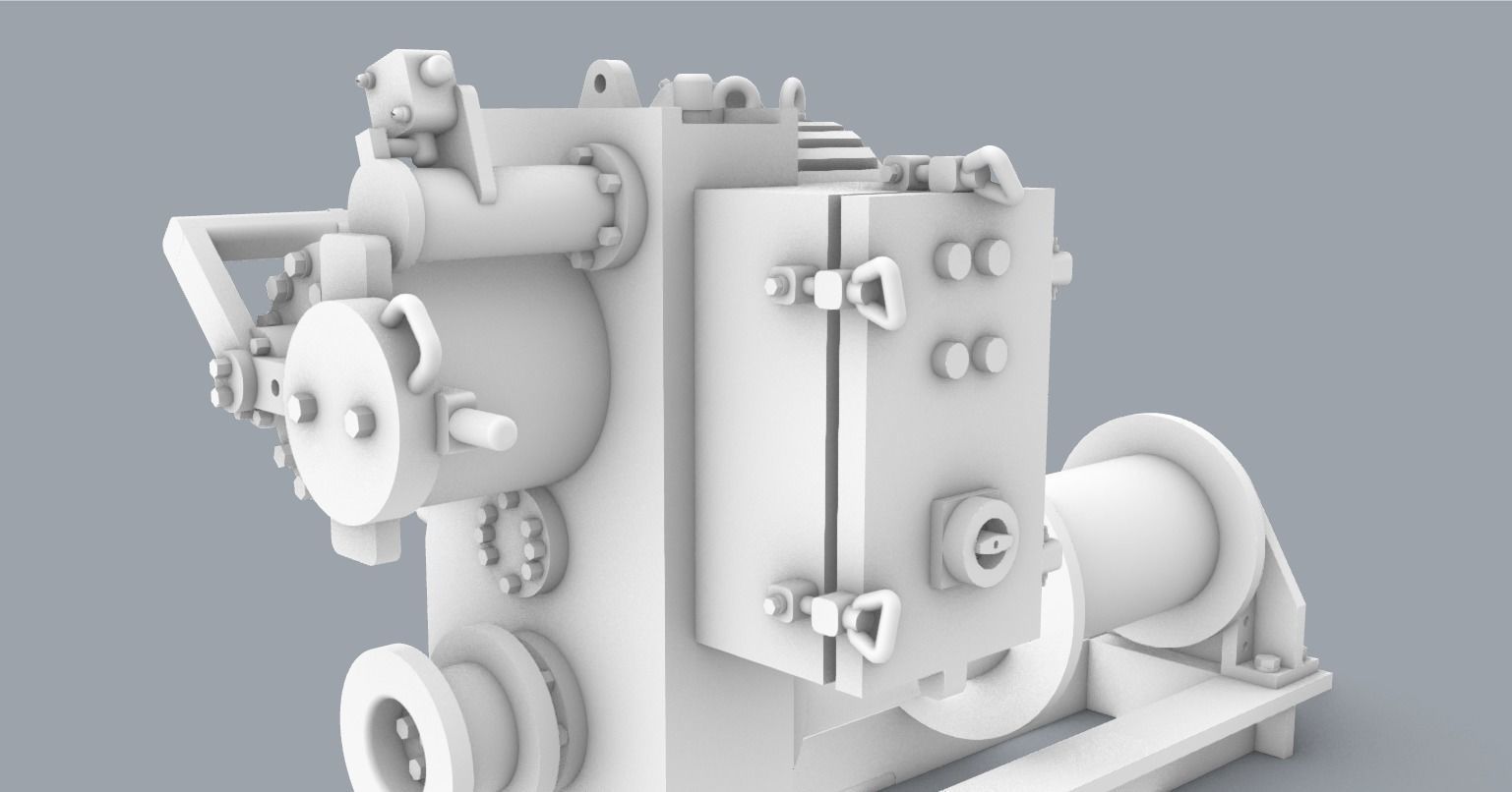 Boat Winches Set PM - 5 Winch Models 3D print model_52