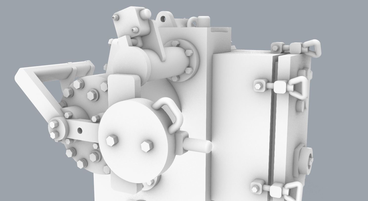 Boat Winches Set PM - 5 Winch Models 3D print model_50